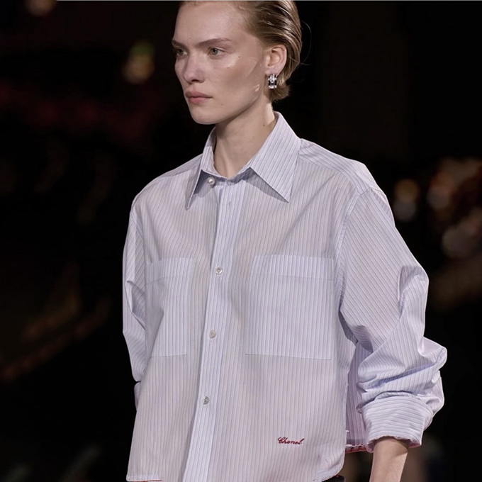 9A+ quality chanel striped cotton shirt